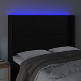  LED uzglavlje crno 147x16x118/128 cm od umjetna koža | shoptok.hr
