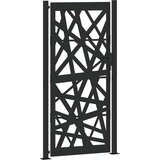 vidaXL Vrtna vrata crna 105x205 cm čelični dizajn svjetla | shoptok.hr