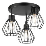 LAMKUR Plafonski luster AUDREY 3xE27/60W/230V, crne boje | Eponuda.com