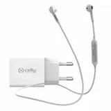 punjač 18W USB-C + bluetooth slušalice bela