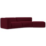 Makamii Bordo rdeč žameten ležalnik (desni kot) Ekahi – | Shoptok.si