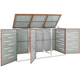 Spremište za tri kante za smeće 207 x 77,5 x 115 cm čelično | shoptok.hr