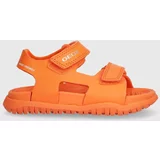 Geox Otroški sandali SANDAL FUSBETTO oranžna barva