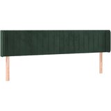 Maison Chic Posteljno vzglavje - Vzglavna omarica - Nočna omarica z ušesi temno zeleno 203x16x78/88 cm žamet, (21713265) | Shoptok.si