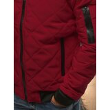 DStreet Kurtka męska pikowana bomber jacket burgundowa | Shoptok.si