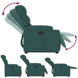  Električni naslanjač s funkcijo vstajanja temno zeleno blago, (21824831) | Shoptok.si