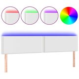  Uzglavlje bijelo 200 x 5 x 78/88 cm od umjetne kože | shoptok.hr
