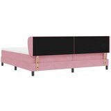 Box spring krevet s madracem Ružičasta 200 x 200 cm Baršun - Ružičasta 200 x 200 cm S gumbima | shoptok.hr