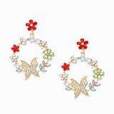 Fenzy elegantni uhani z okrasnimi diamanti, Art384, večbarvni | Shoptok.si