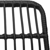  5-dijelni vrtni blagovaonski set od poliratana crni Crna Dužina stola 140 cm | shoptok.hr