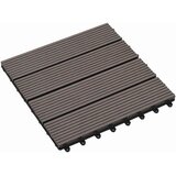  Pločice za decking 11 pcs Tamno smeđa 30 x 30 cm | shoptok.hr