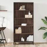 vidaXL Knjižna omara rjavi hrast 80,5x35x170,5 cm inženirski les | Shoptok.si