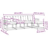  Set vanjskih sofa 5 pcs Bijela i svjetlosiva | shoptok.hr