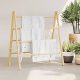 Dvostruke ljestve za ručnike s 4 prečke 90x50x100 cm od bambusa | shoptok.hr