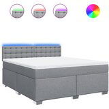 Maison Chic Box spring postelja - Vzmetna postelja z vzmetnico svetlo siva 180x200 cm blago SL10785, (21905575) | Shoptok.si