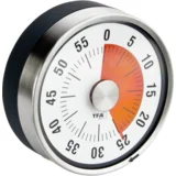 TFA 38.1028.10 black/silver puck kitchen timer