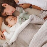 BabyOno Pletena bombažna dekica obojestranska 75x100 cm, siva | Shoptok.si