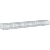 vidaXL Gabionska košara s pokrovom 600x100x50 cm pocinkano železo | Shoptok.si