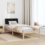  Okvir kreveta Smeđa i crna 75 x 190 cm Masivna borovina | shoptok.hr