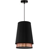  Duolla - Visilica na sajli BELL SHINY 1xE27/15W/230V prečnik 25 cm crna/bakarna | Eponuda.com