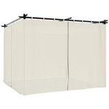 vidaXL Paviljon z zavesami krem 3x3 m jeklo, (21320223) | Shoptok.si