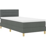  Krevet s podnicom s madracem &amp LED tamno siva 90x190 cm tkanina | shoptok.hr