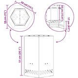 vidaXL Valjano jeklo/Črno Valjano jeklo 38 x 38 x 51 cm Kvalitetno | Shoptok.si