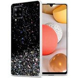 Cadorabo Ohišje, združljivo z Samsung Galaxy A42 5G / M42 5G in črna z bleščicami - Zaščitni ovitek iz prožnega silikona TPU s svetlečimi bleščicami, (20860152) | Shoptok.si
