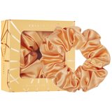 Crystallove Silk Scrunchie svilena elastika za lase Peach fuzz 1 kos | Shoptok.si