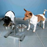 Trixie stojalo z dvemi kovinskimi posodami 0,75 l | Shoptok.si