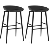vidaXL barski stoli 2 kosa črni | Shoptok.si