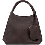 Shelvt Elegant brown handbag with a toiletry bag inside u