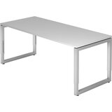 eurokraft pro anny - pisalna miza z ogrodjem iz štirikotne jeklene cevi, šxg 1800 x 800 mm, svetlo siva | Shoptok.si
