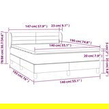  Box spring postelja z vzmetnico taupe 140x190 cm blago | Shoptok.si