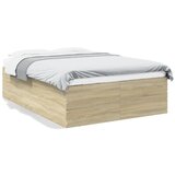 Furnova Posteljni okvir sonoma hrast 120x200 cm inženirski les, (21934125) | Shoptok.si