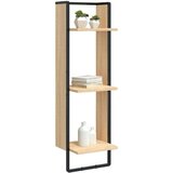 vidaXL Stenska polica 3-nadstropna sonoma hrast 30x25x100 cm inž. les | Shoptok.si