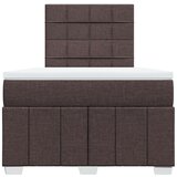 vidaXL Krevet box spring s madracem tamnosmeđi 120 x 190 cm od tkanine | shoptok.hr