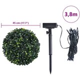 vidaXL Umetni pušpani okrogli z LED lučmi 2 kosi zelene 45 cm | Shoptok.si