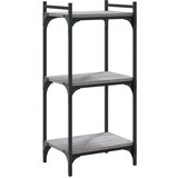  Regal za knjige s 3 razine siva boja hrasta 40x30x86 cm drveni | shoptok.hr