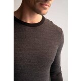Defacto Slim Fit Crew Neck Patched Sleeve Detailed Knitwear Sweater R1110az22wn | Shoptok.si