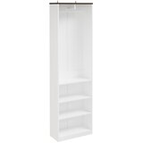SoBuy Omarica Oblačila Shranjevanje Barva Bela Rjava 55x25x187cm KSB02-W, (5000358706) | Shoptok.si