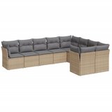  9-dijelni set vrtnih sofa s jastucima bež od poliratana | shoptok.hr