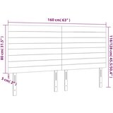  Uzglavlje tamno sivo 160x5x118/128 cm tkanina | shoptok.hr