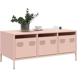 vidaXL Klubska mizica roza 101,5x50x43,5 cm valjano jeklo | Shoptok.si