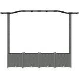  Povišeni krevet s mrežom i krovom Svjetlosiva 204 x 40 x 138 cm | shoptok.hr