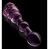 DREAMTOYS Glaze Glass Rosebud Beaded Dildo Pink Cene