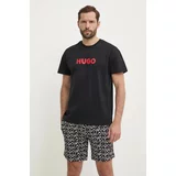 Hugo Bombažna pižama črna barva, 50514972