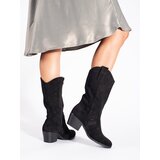 SEASTAR Black openwork women's cowboy boots | shoptok.hr