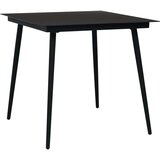  Zunanja jedilna garnitura 3-delna PVC ratan črna, (20679623) | Shoptok.si