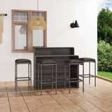  5-dijelni vrtni barski set s jastucima sivi | shoptok.hr